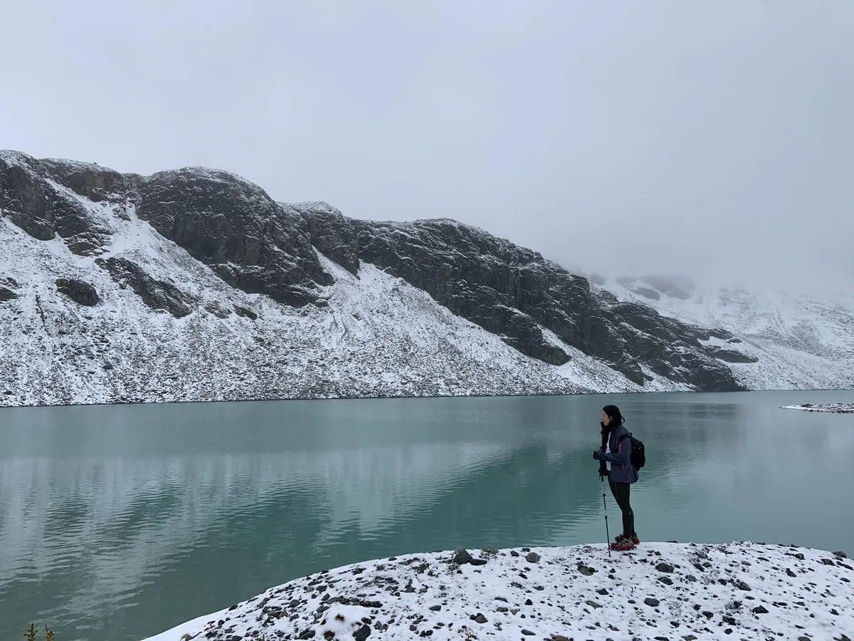 Wedgemount Lake guided hike near Whistler BC — alpine lake with glacier and mountain views
